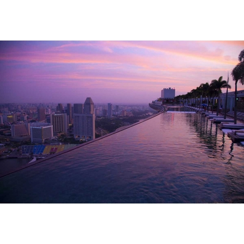 Singapore Swimming pool at sunrise